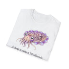 T-shirt illustré avec une seiche — « Je change de couleur en 200 millisecondes »