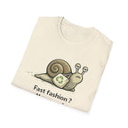 Eco Snail T-Shirt — "Fast fashion? Non merci" Sustainable Fashion Tee