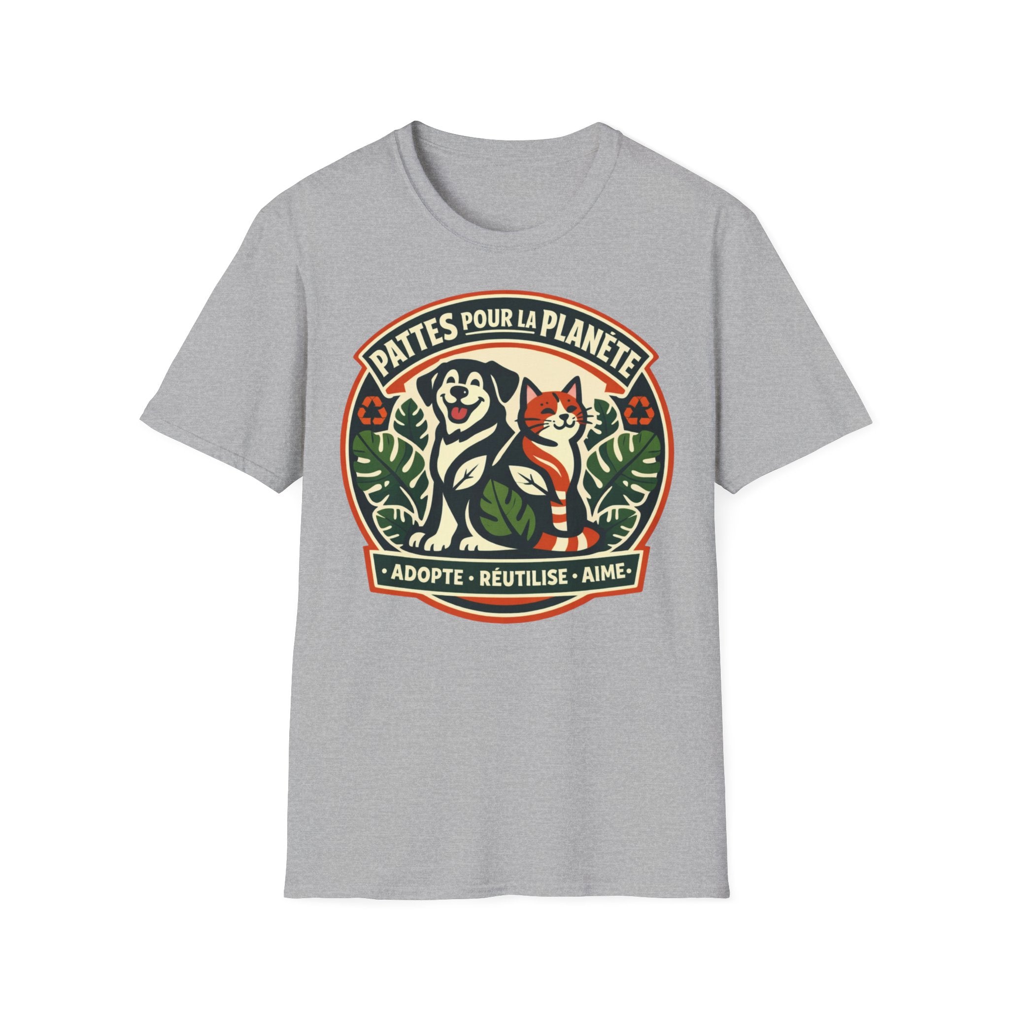 T-Shirt — "Pattes Pour La Planète" Eco Pet Rescue Tee (Adopte • Réutilise • Aime)
