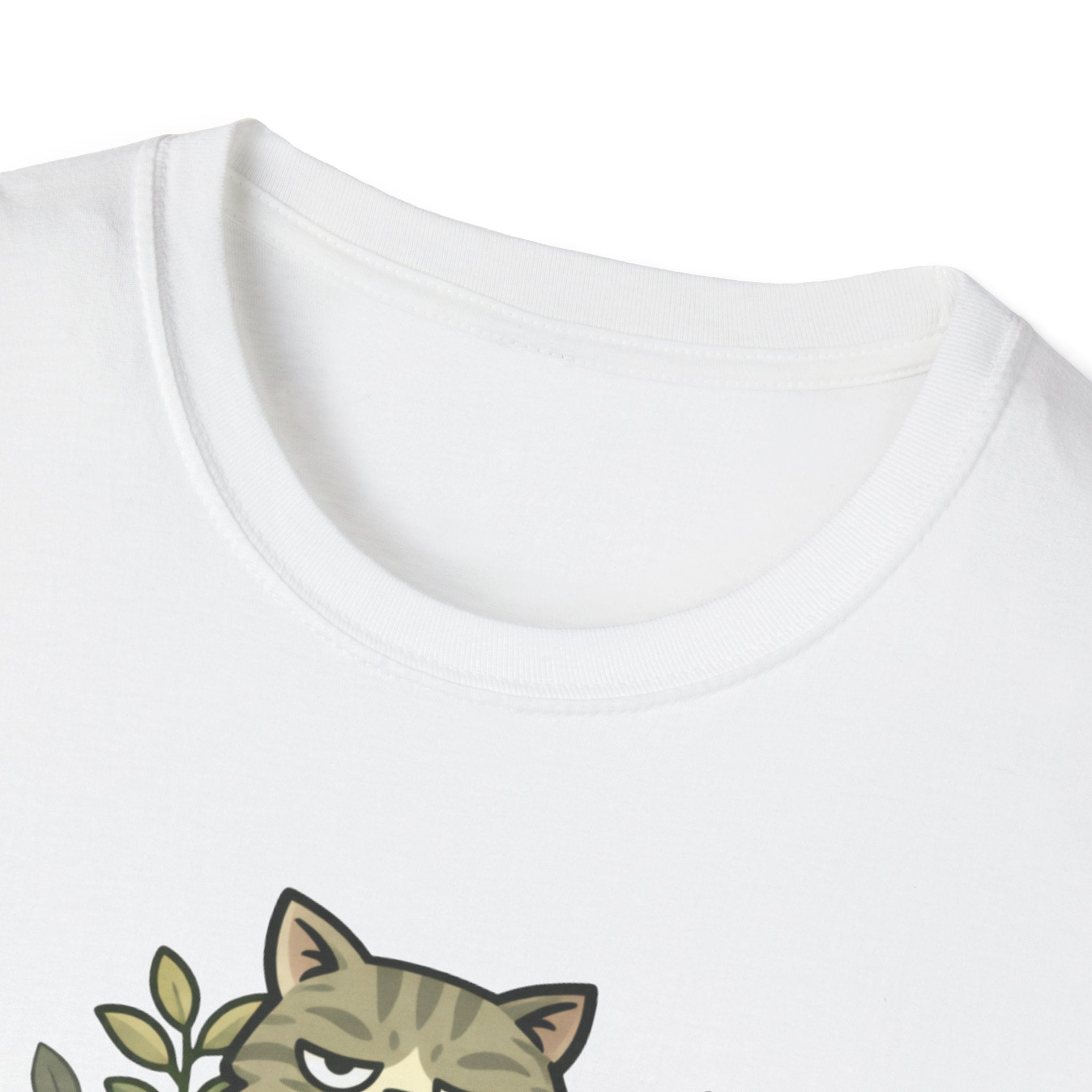 Cat & Plants T‑Shirt — "Sauver la planète oui, parler aux gens non" Eco Cat Graphic Tee
