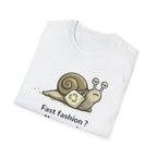 Eco Snail T-Shirt — "Fast fashion? Non merci" Sustainable Fashion Tee