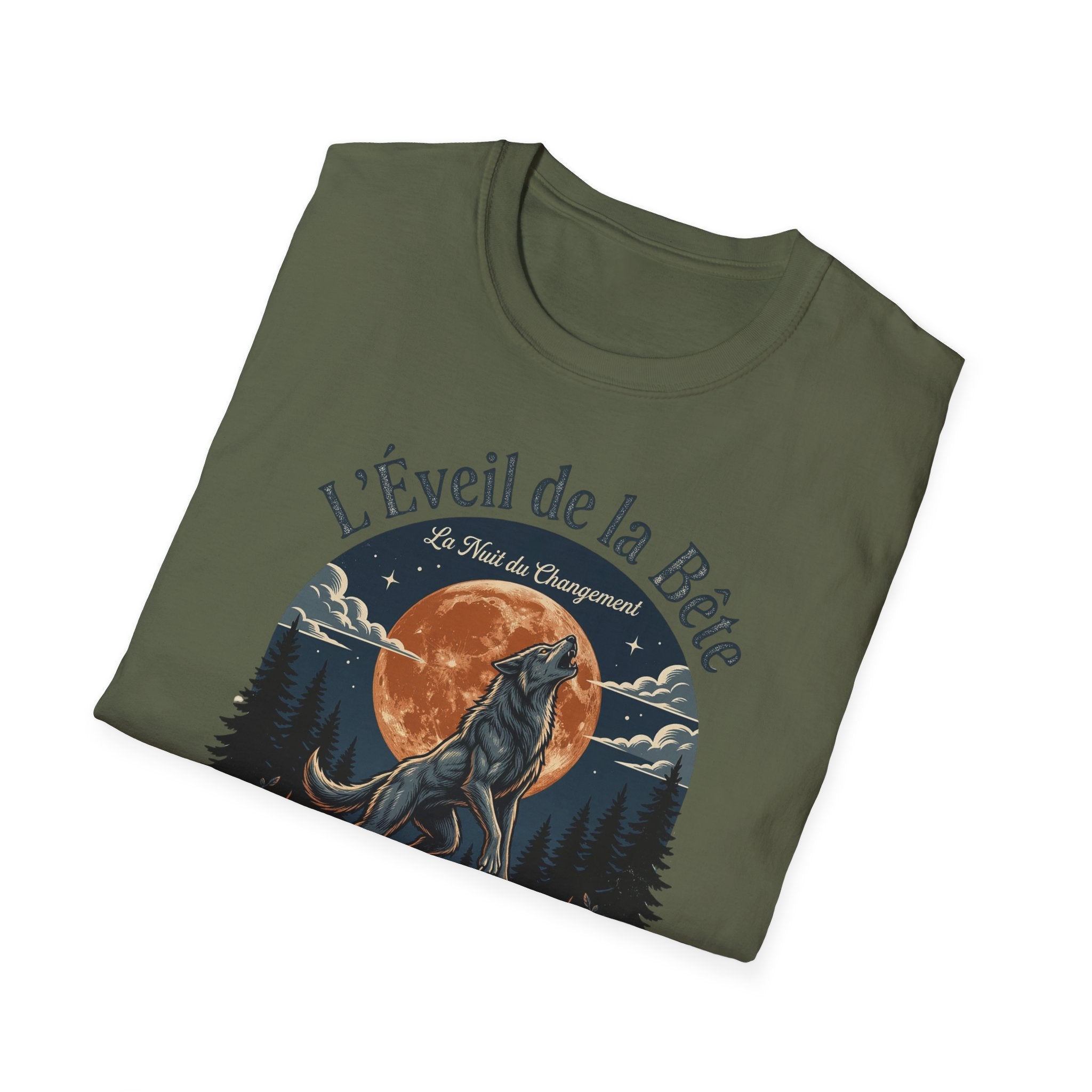 T-shirt Loup Lune « L’Éveil de la Bête» 🐺🌕