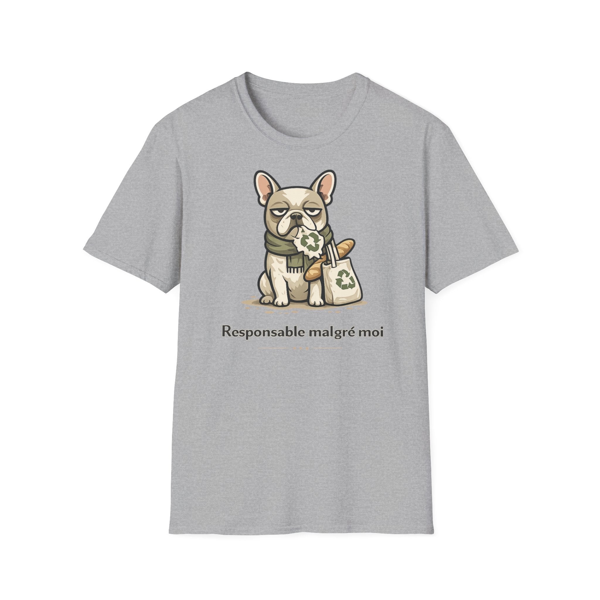 T-Shirt — Cute French Bulldog Graphic “Responsable malgré moi”