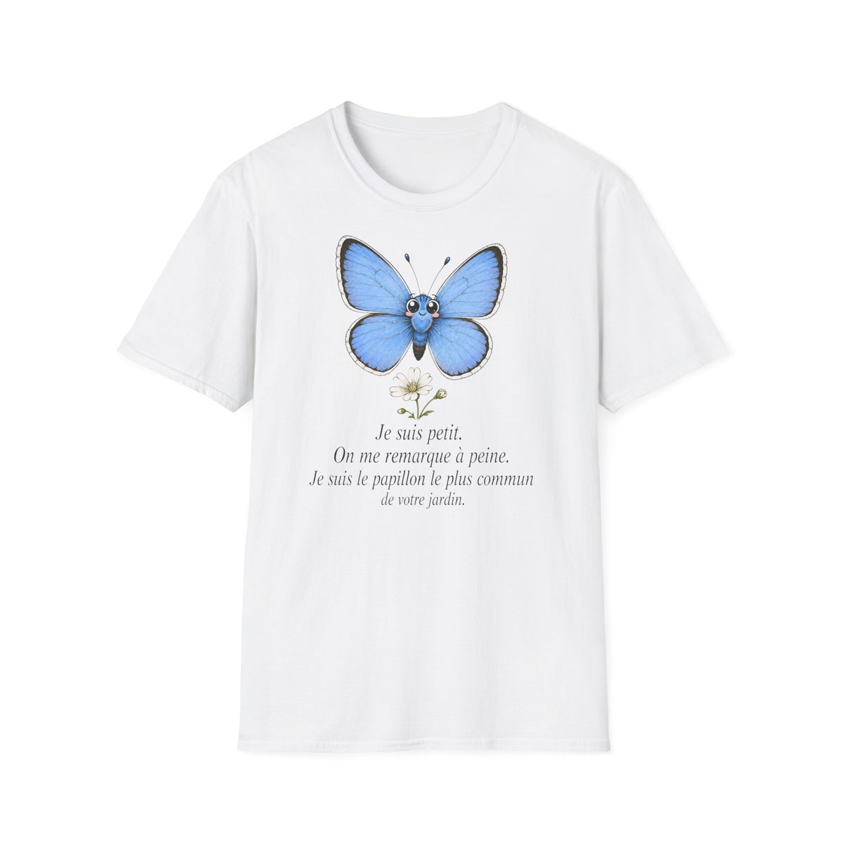 T-shirt papillon bleu