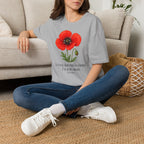 T-shirt floral au coquelicot — Illustration de coquelicot rouge