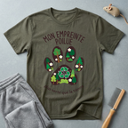 "Mon empreinte poilue" Graphisme de patte florale