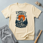 T-shirt — L’Appel de la Forêt: motif loup (loup hurlant, lune et forêt) 🐺🌙🌲