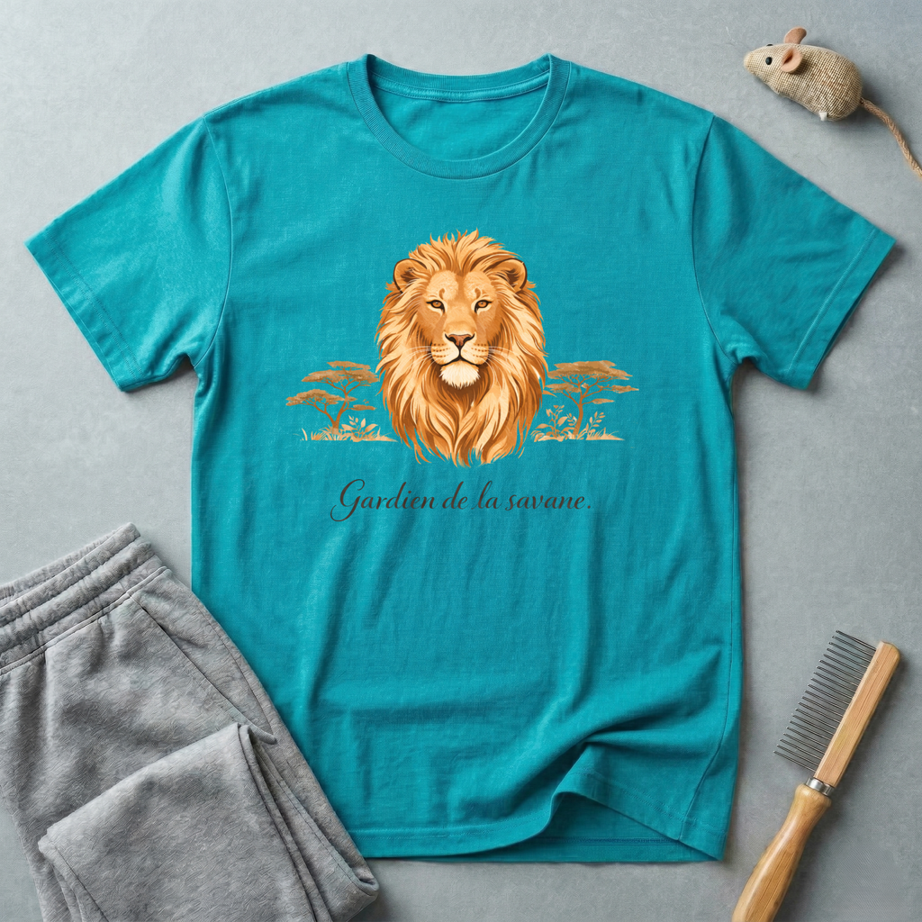 T-shirt Tête de Lion – T-shirt graphique faune « Gardien de la savane »