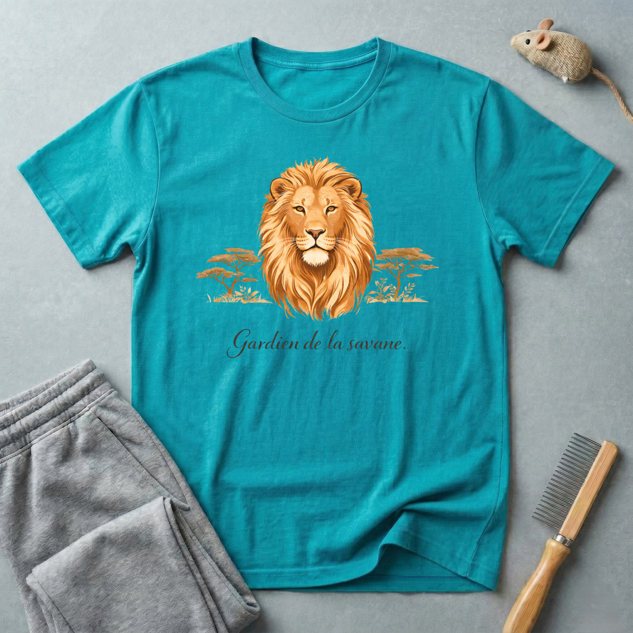 T-shirt Tête de Lion – T-shirt graphique faune « Gardien de la savane »