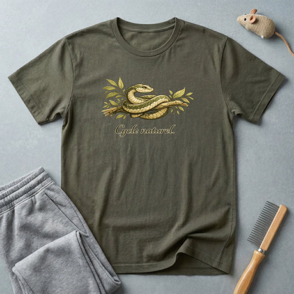 T-shirt Illustration de serpent — «Cycle naturel»