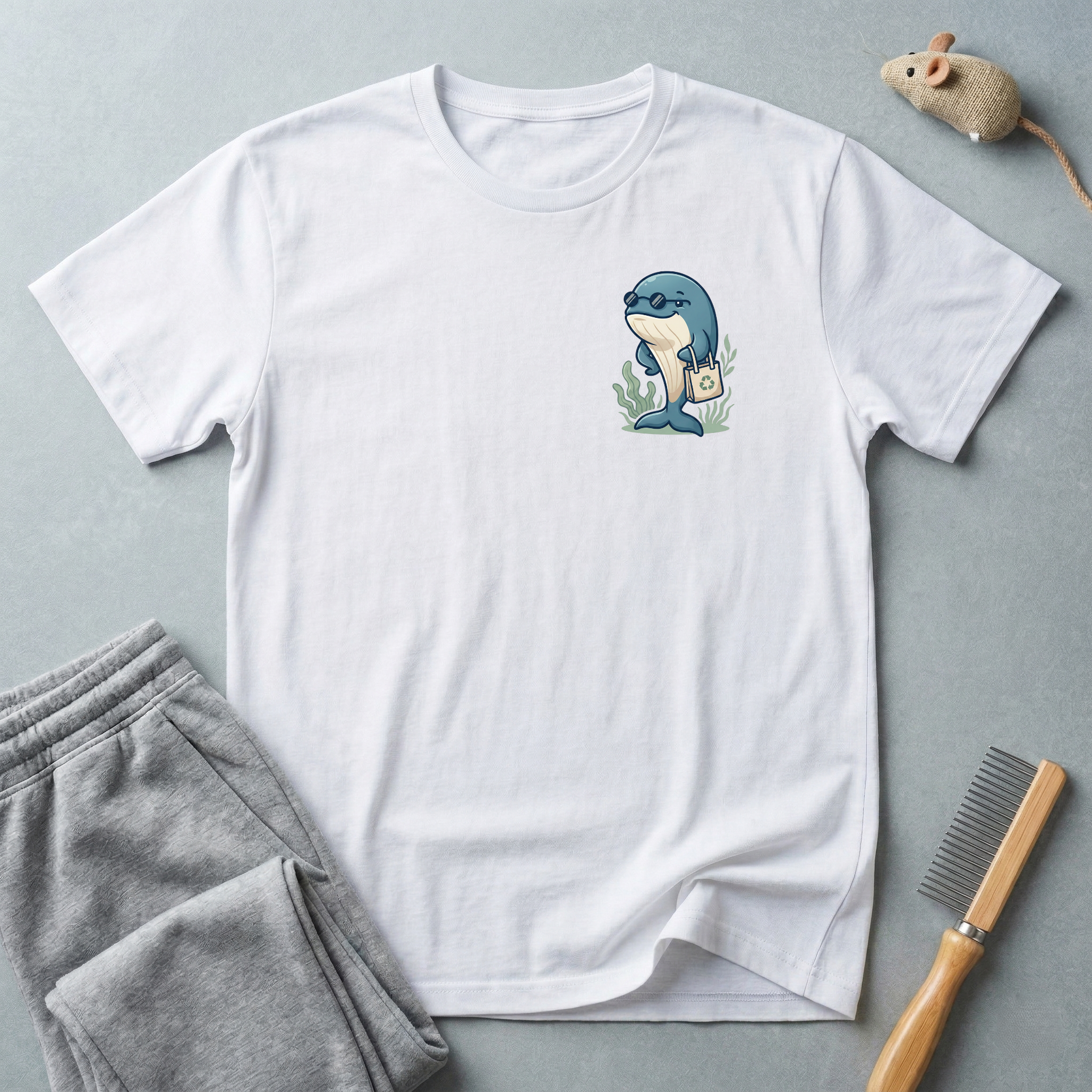 T-shirt graphique Baleine avec sac écolo