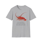 T-shirt illustré avec un homard — « Je n’ai pas peur »
