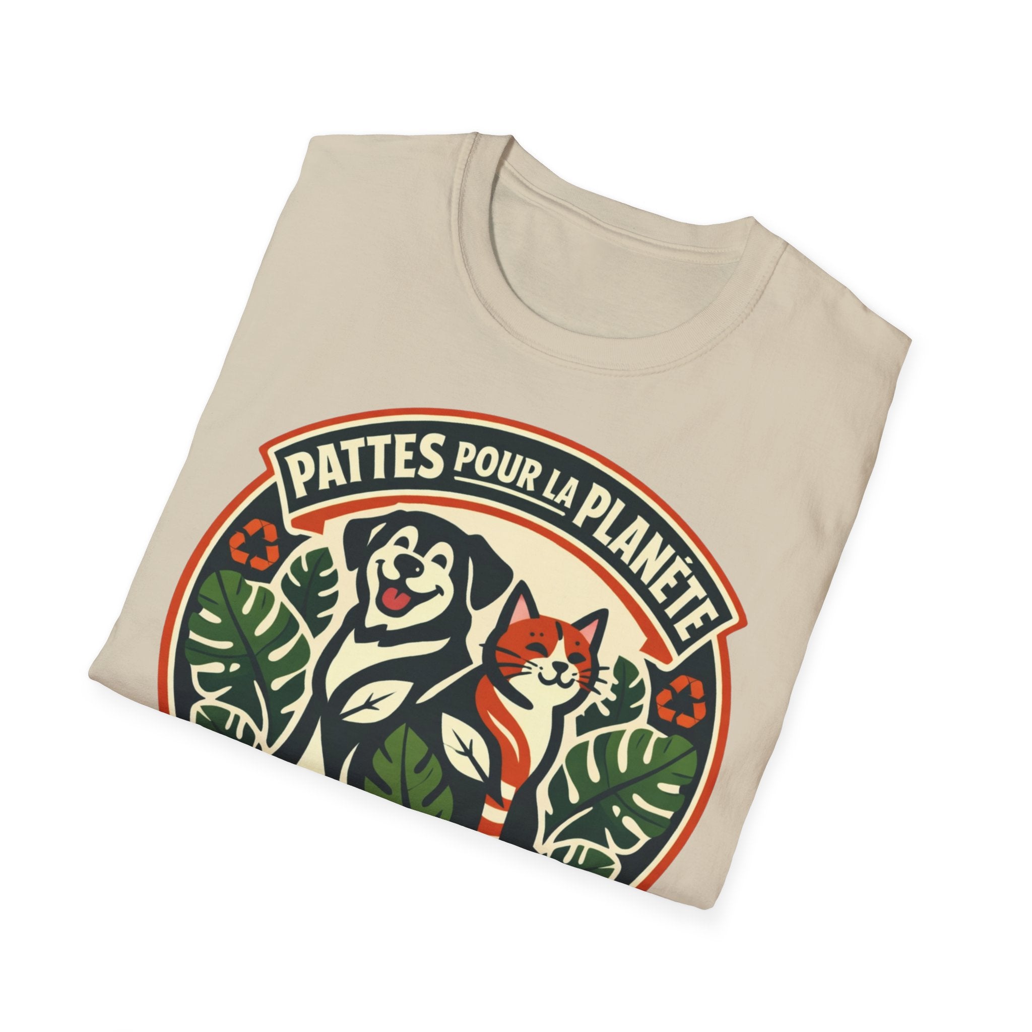 T-Shirt — "Pattes Pour La Planète" Eco Pet Rescue Tee (Adopte • Réutilise • Aime)