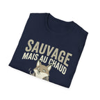 Sauvage Mais Au Chaud Fox T-Shirt — Cozy Vintage Fox Graphic Tee