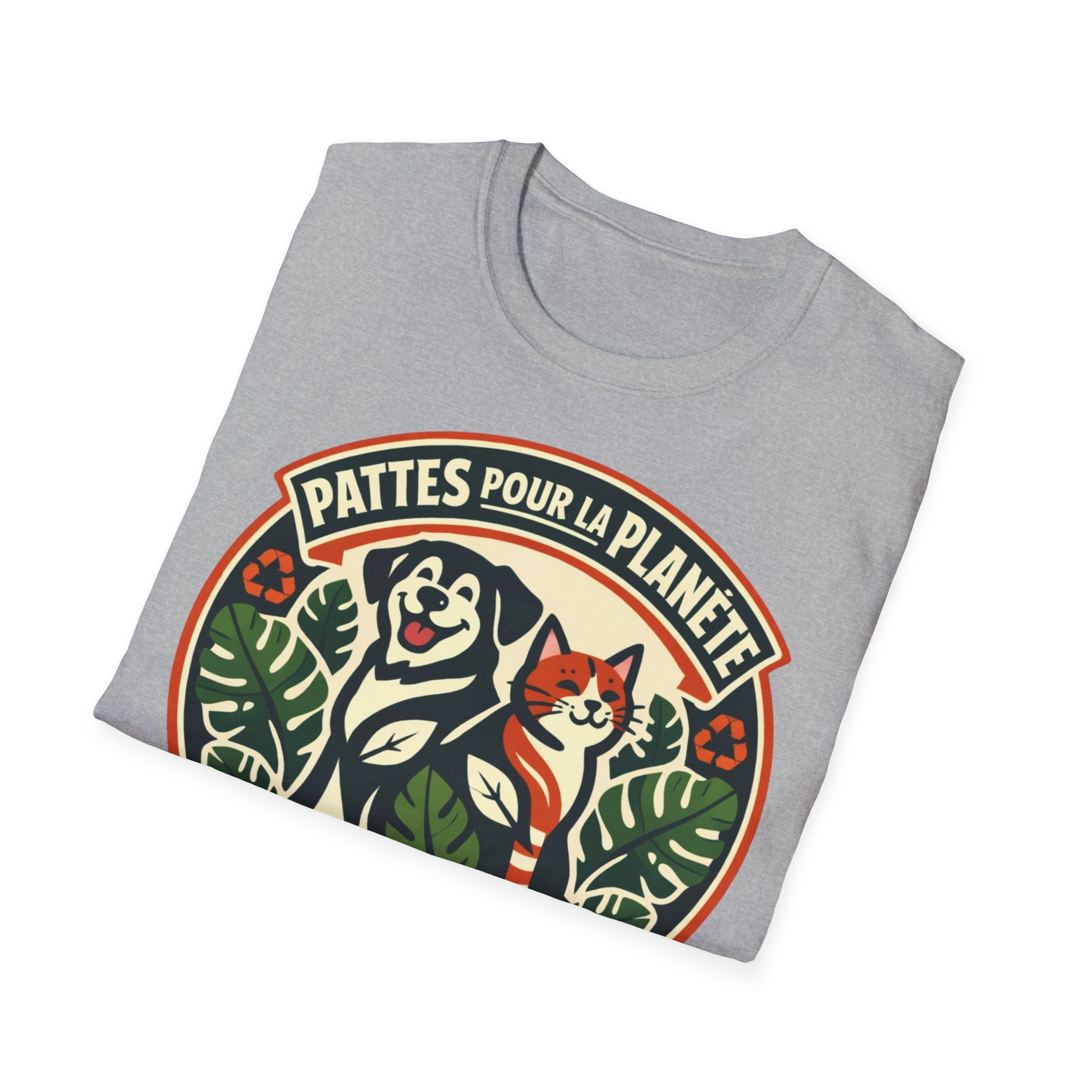 T-Shirt — "Pattes Pour La Planète" Eco Pet Rescue Tee (Adopte • Réutilise • Aime)