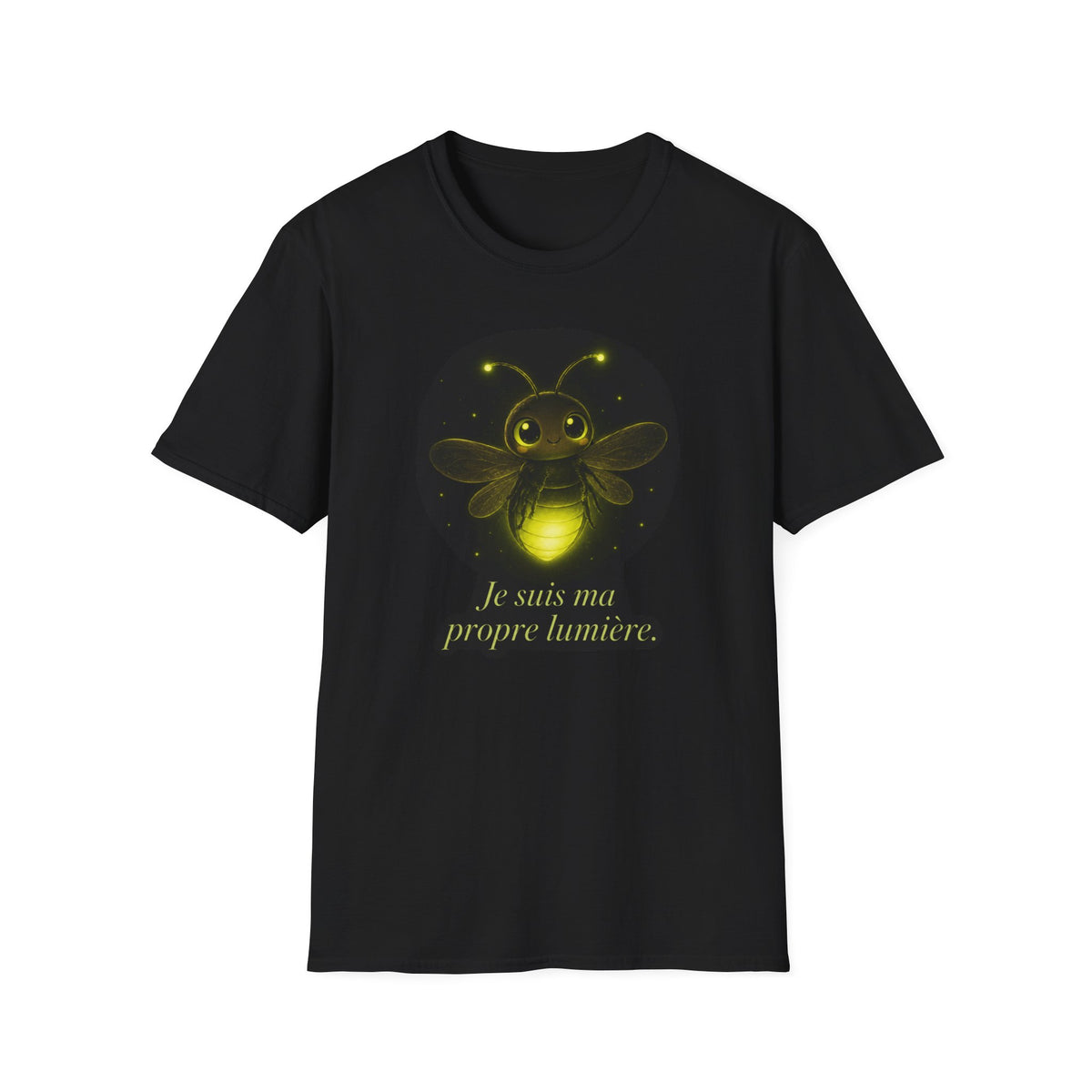 T-shirt Luciole lumineuse — Adorable insecte rayonnant avec inscription « Je suis ma propre lumière »