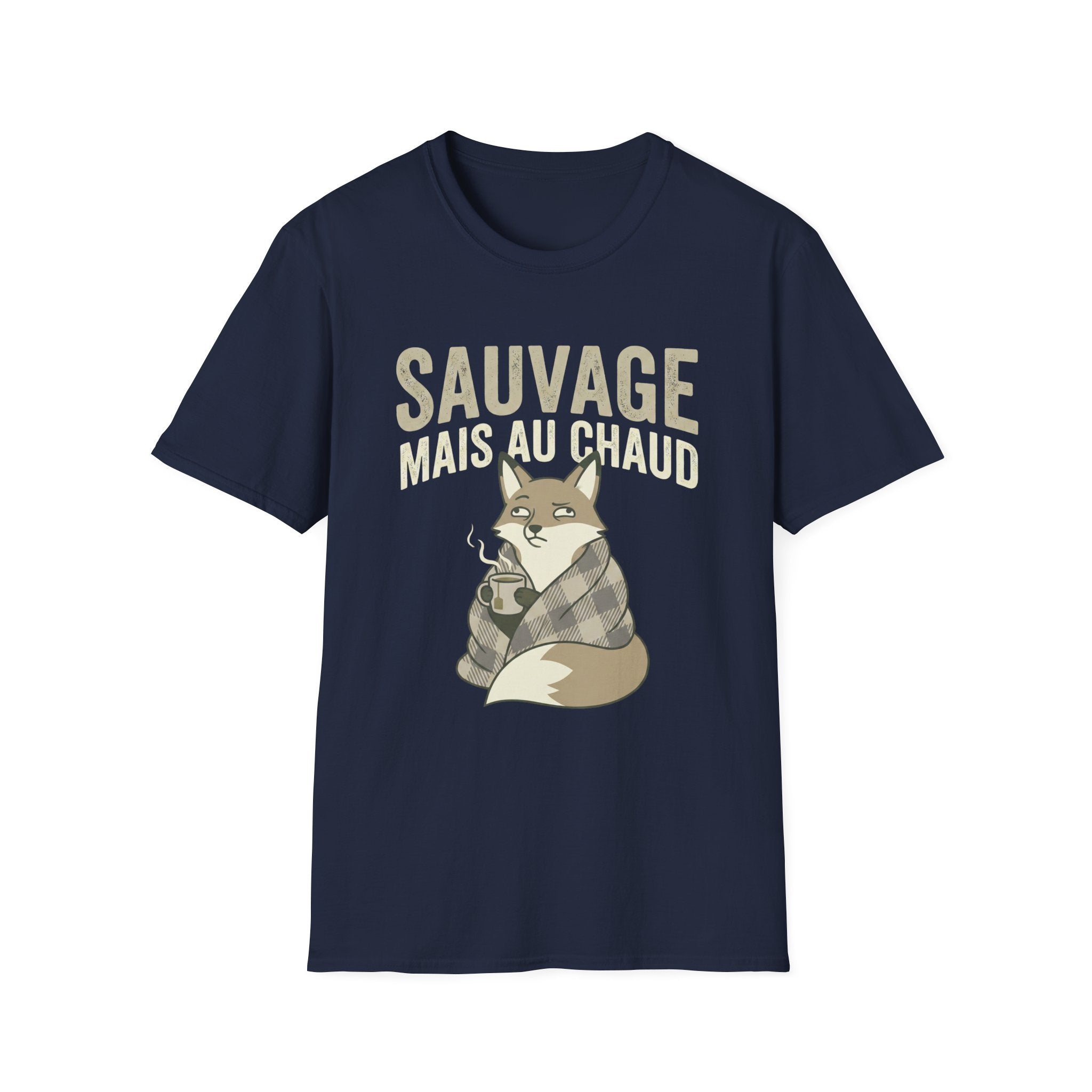 Sauvage Mais Au Chaud Fox T-Shirt — Cozy Vintage Fox Graphic Tee