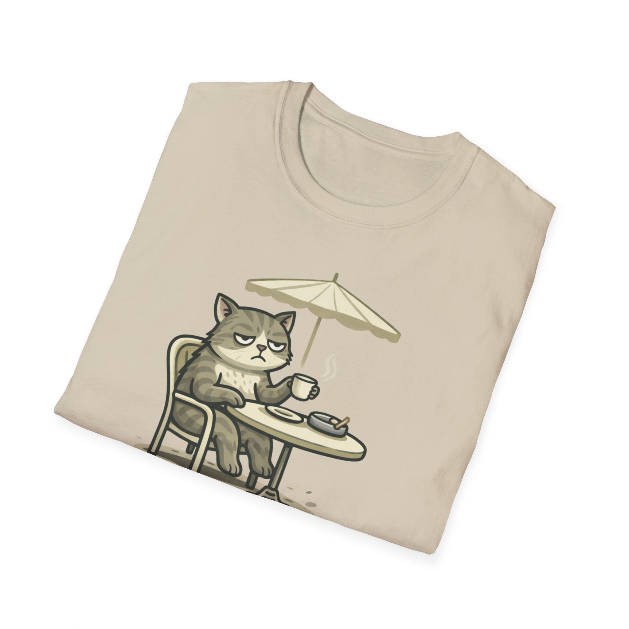 Lazy Cat Café T‑Shirt – 'J'avais raison mais j'ai la flemme' French Cat Graphic Tee
