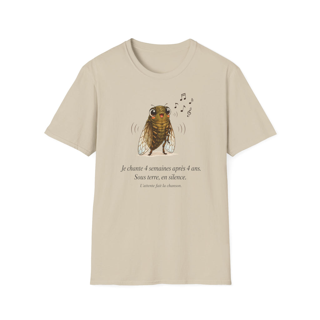 T-shirt « Chœur des cigales » — T-shirt illustré avec une adorable cigale chantante