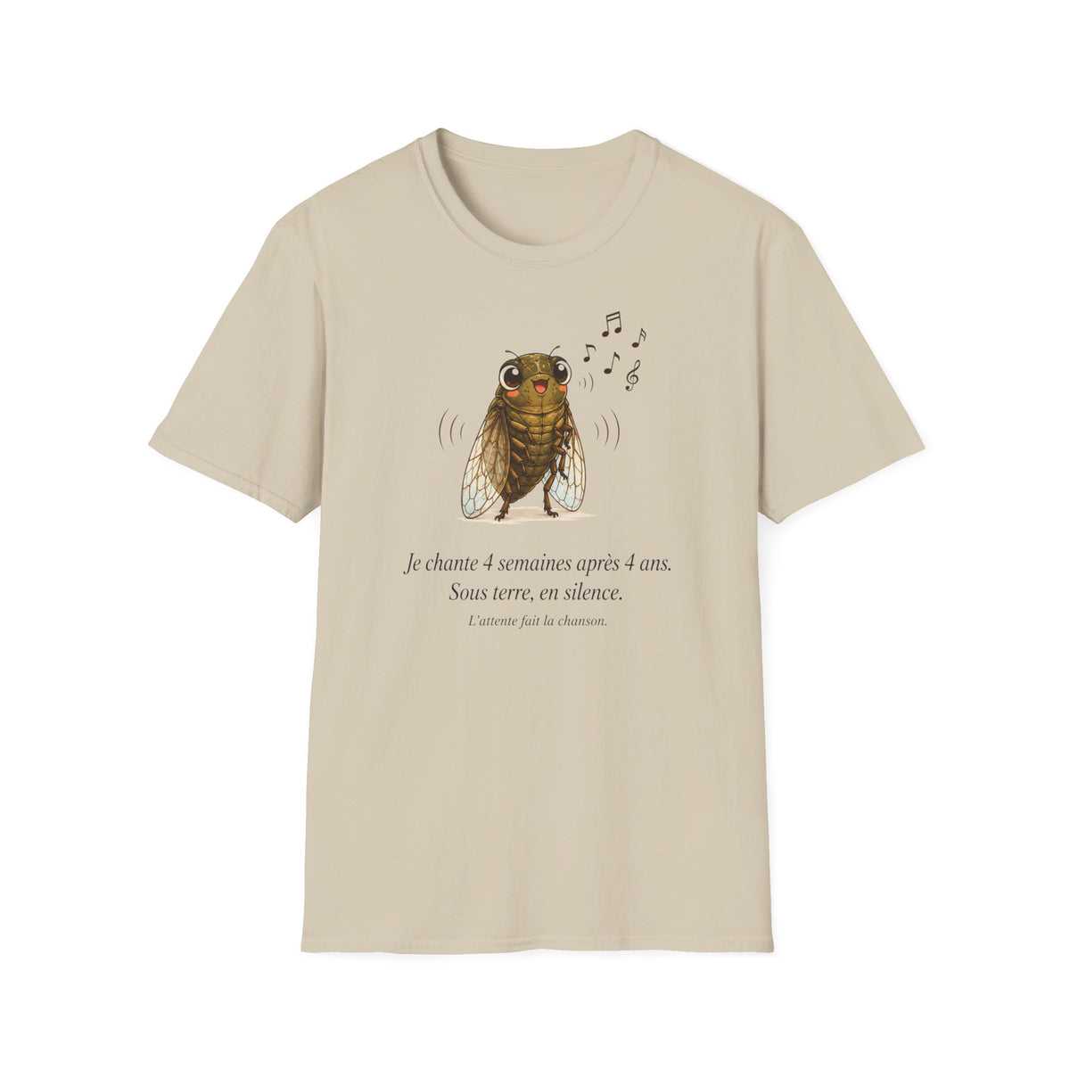 T-shirt « Chœur des cigales » — T-shirt illustré avec une adorable cigale chantante