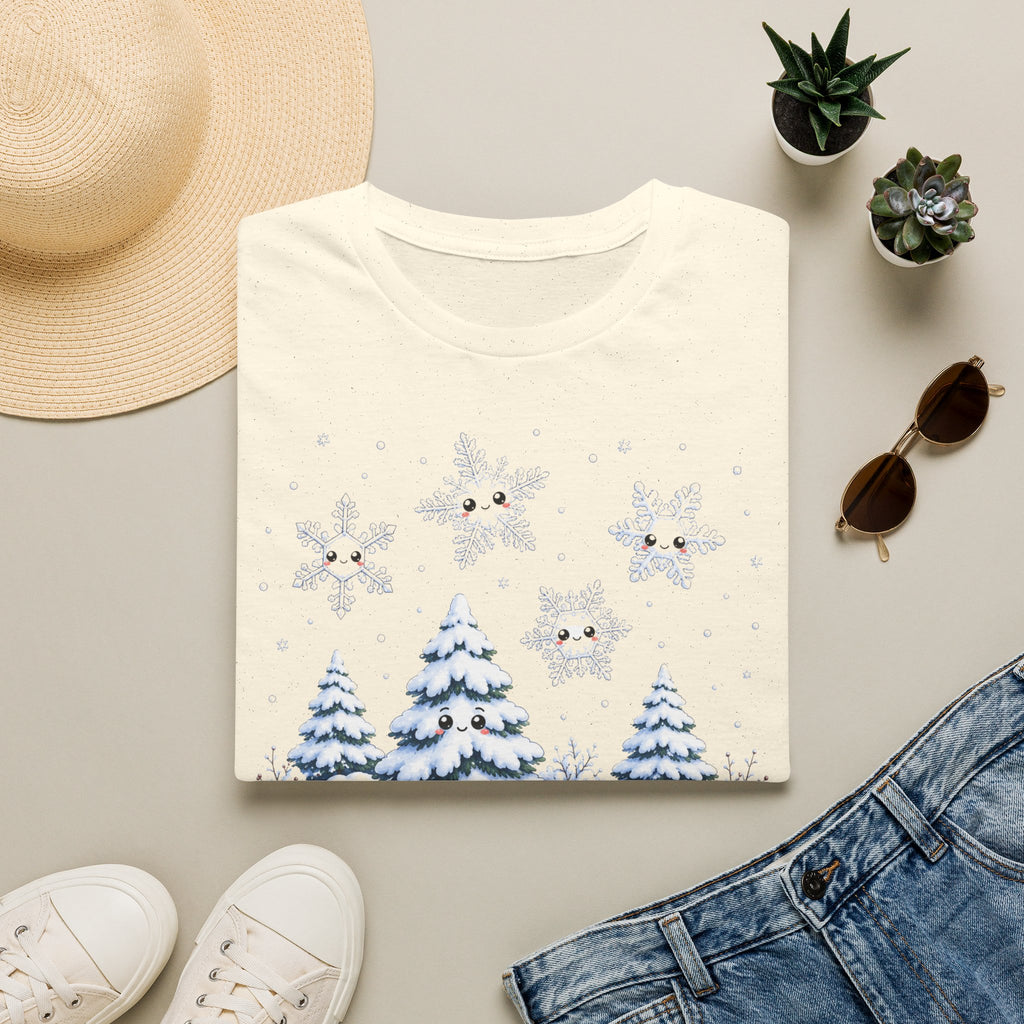 T-shirt Flocons de neige hivernaux — « Chaque flocon est unique » — T-shirt chaleureux pour les fêtes de fin d’année