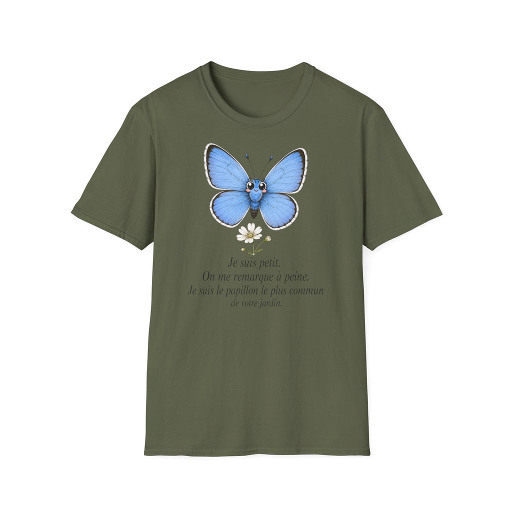 T-shirt papillon bleu