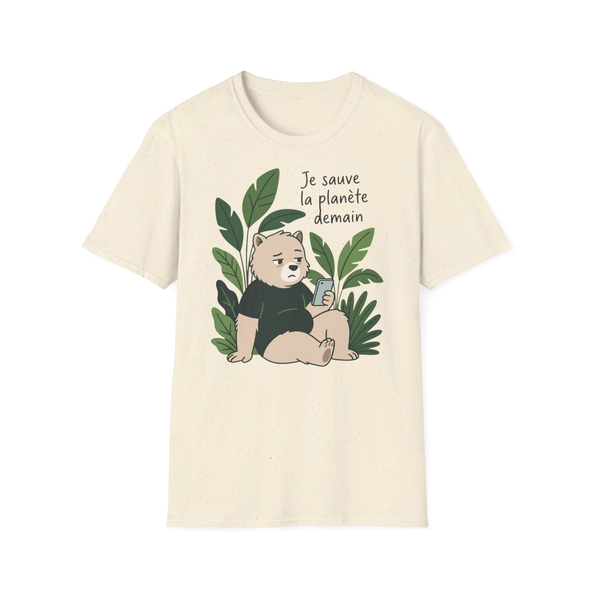 T-Shirt — Je sauve la planète demain (Cute Eco Baby Relaxing with Plants)