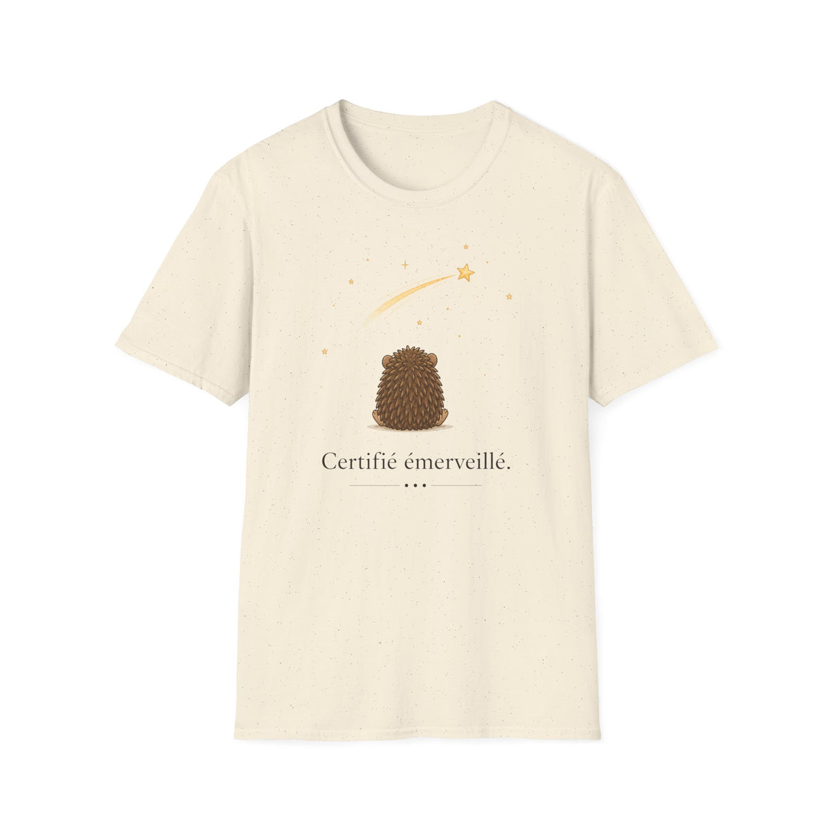 T-shirt Hérisson et étoile filante — Adorable illustration « Étoile émerveille »