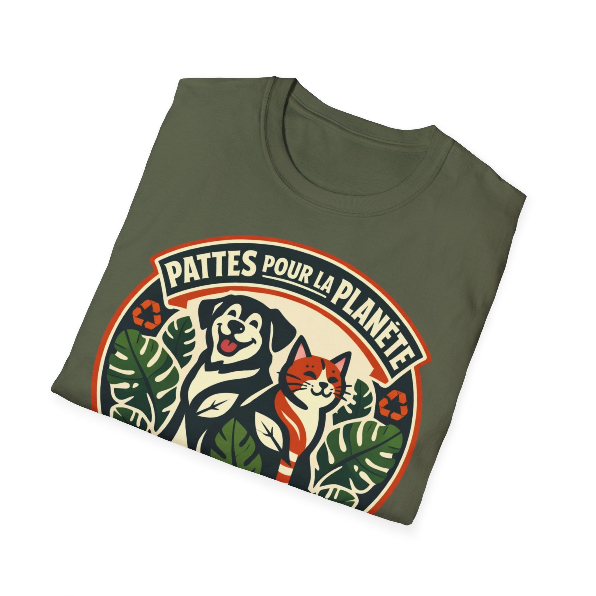 T-Shirt — "Pattes Pour La Planète" Eco Pet Rescue Tee (Adopte • Réutilise • Aime)