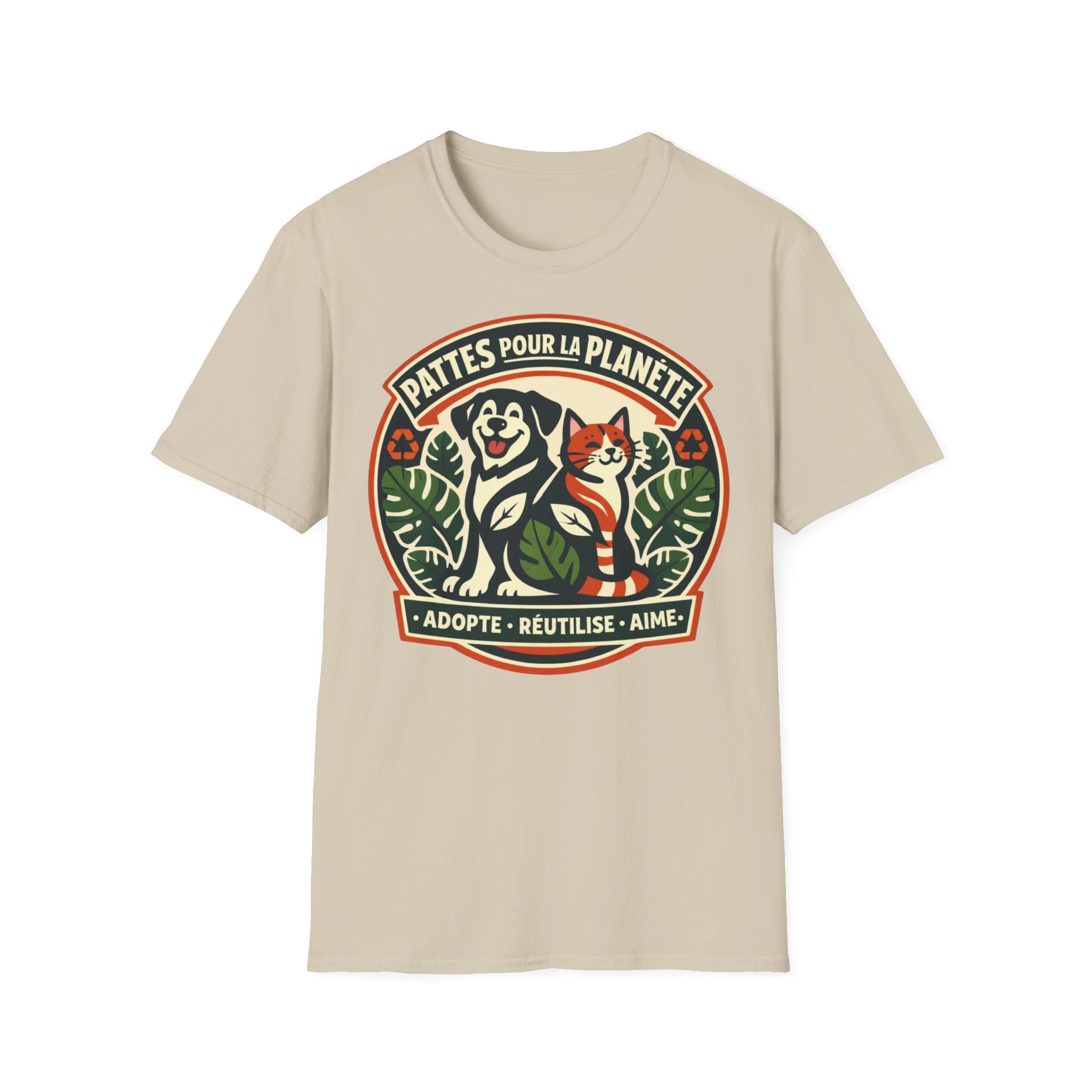 T-Shirt — "Pattes Pour La Planète" Eco Pet Rescue Tee (Adopte • Réutilise • Aime)