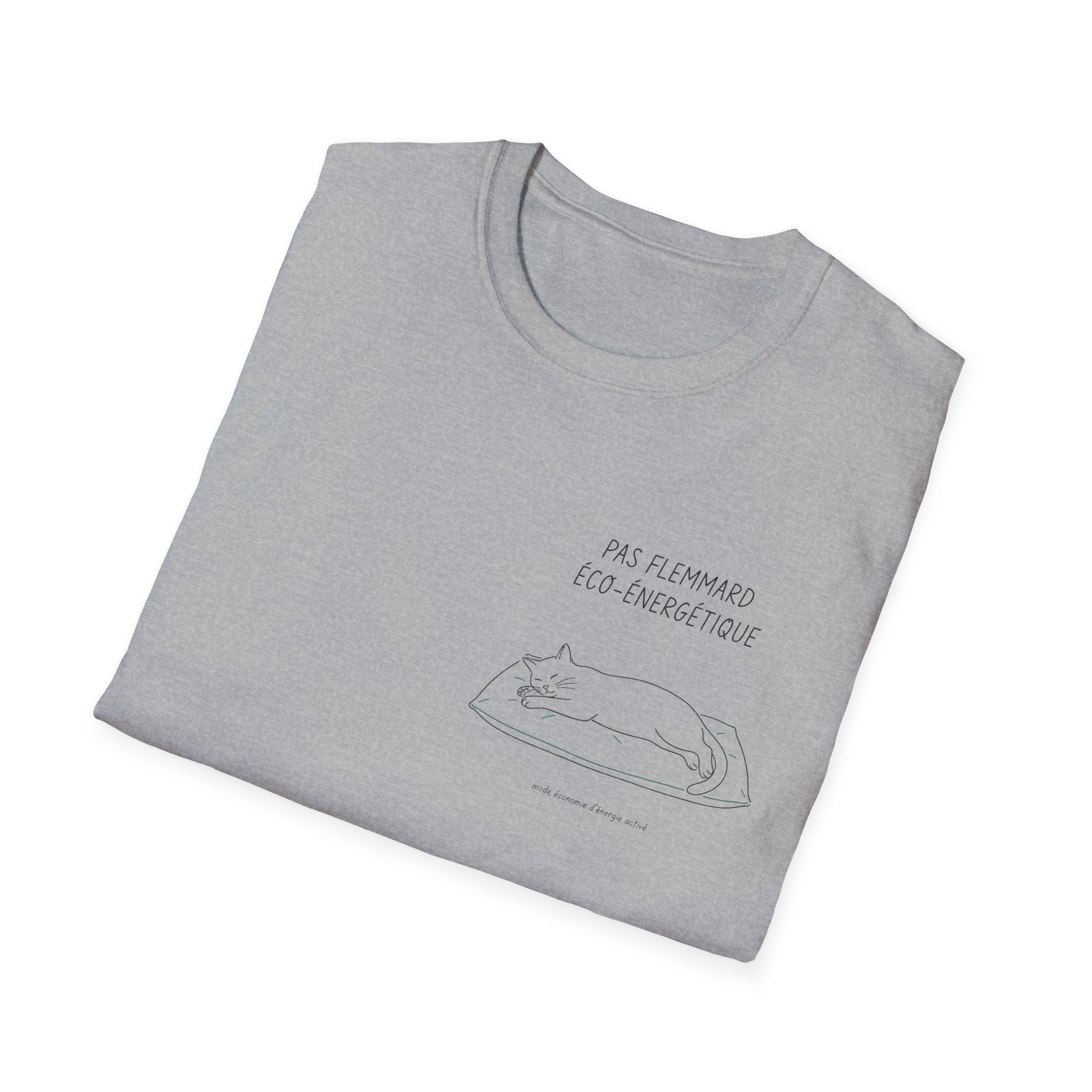 Relaxed Cat Nap T-Shirt — Minimal Cat Illustration Tee