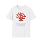 T-Shirt — Red Coral Illustration with French Quote