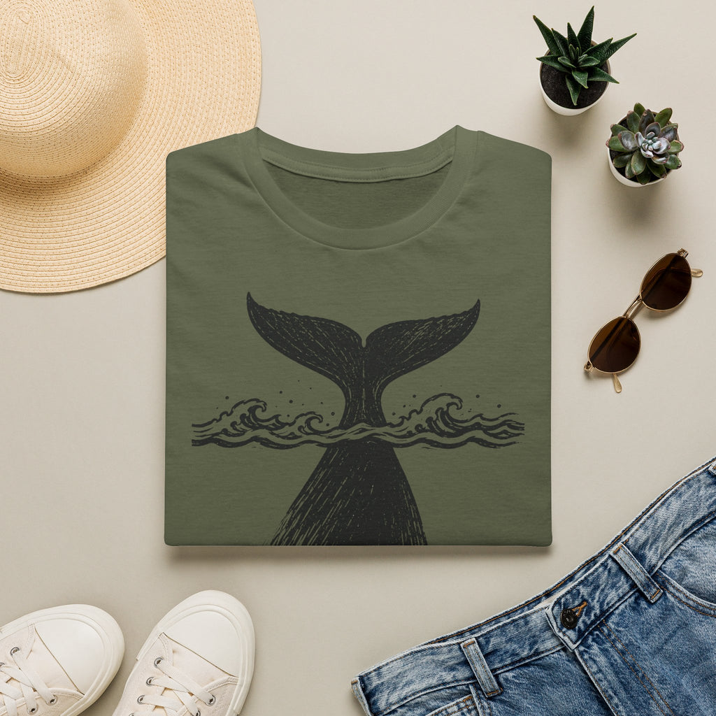 Whale Tail 'En Route' T-Shirt — Nautical Travel Graphic Tee