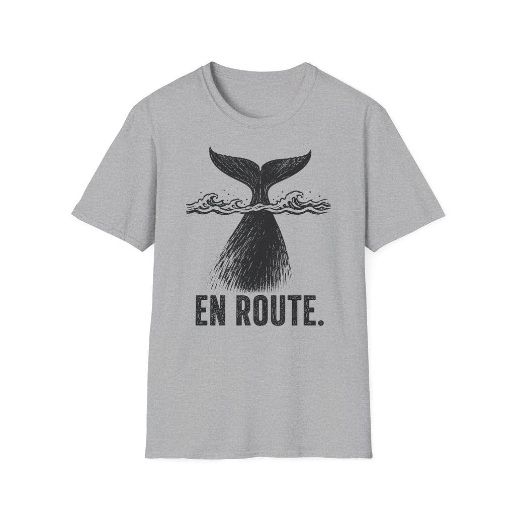 Whale Tail 'En Route' T-Shirt — Nautical Travel Graphic Tee