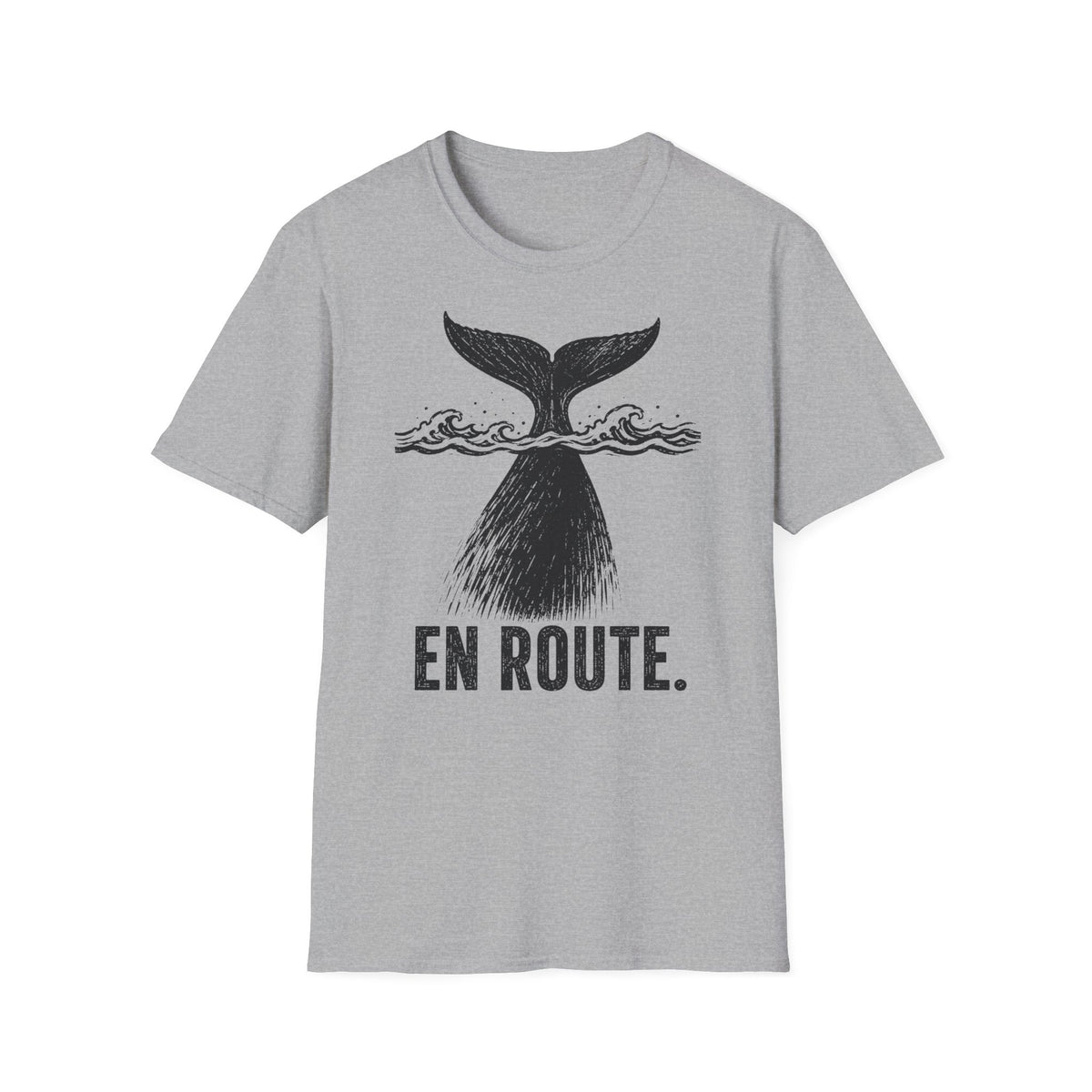 Whale Tail 'En Route' T-Shirt — Nautical Travel Graphic Tee
