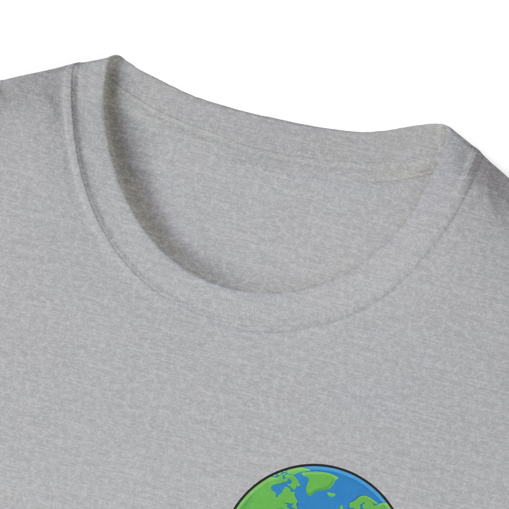Earth Hugging Coffee T-Shirt — Cute Planet Drinking Coffee Graphic Tee