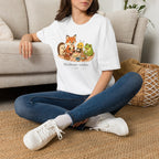 T-shirt enfant « Pique-nique des animaux » — Renard, hérisson, abeille et grenouille — Adorable illustration « Meilleure tablée »