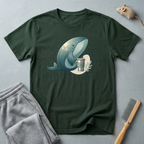 T-shirt graphique Baleine et tasse de café