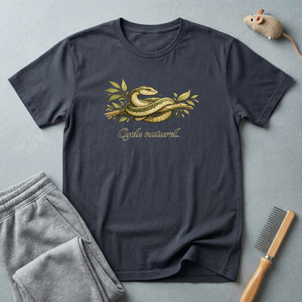 T-shirt Illustration de serpent — «Cycle naturel»