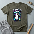 T-shirt graphique pingouin «But Why?»